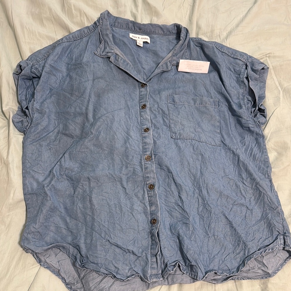 Stylish Blue Button-Up Shirt